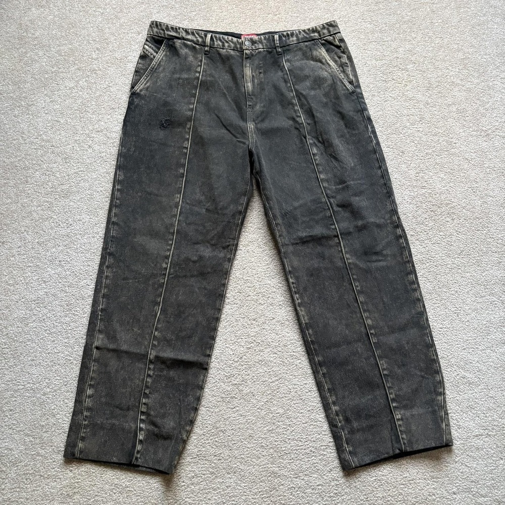 Diesel‎ Pants Measure Mens 38x30 Black D-Chino-Work Cotton Straight Leg Workwear